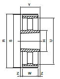 Koło pasowe PBG80G14M68 SIT