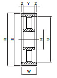 Koło pasowe PBG90G14M125 SIT