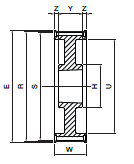 Koło pasowe HDB64-14M115 SIT