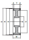 Koło pasowe HDB64-14M85 SIT