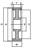 Koło pasowe HDB72-14M170 SIT