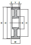 Koło pasowe HDB72-14M55 SIT