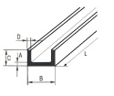 Ceownik aluminiowy 12x12x2 długość 500mm (50cm)