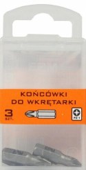 GROT, BIT, KOŃCÓWKA DO WKRĘTARKI 25MM 3SZT. PZ1