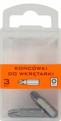 GROT, BIT, KOŃCÓWKA DO WKRĘTARKI 25MM 3SZT. PZ3