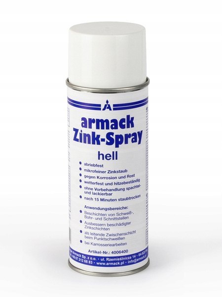 Armack cynk w aerozolu jasny - 400 ml UN1950