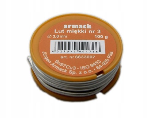 Armack lut miękki Nr 3 S-Sn97Cu3 3mm 100g