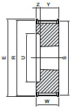 Koło pasowe PBD18L100 SIT