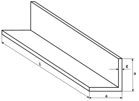 Kątownik aluminiowy 100x100x6 dł.500mm Kątownik aluminiowy 100x100x6 dł.500mm
