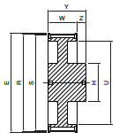 Koło pasowe PD26XH200 SIT