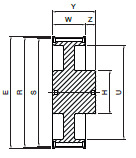 Koło pasowe PD40XH300 SIT