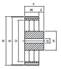 Koło pasowe ST144S8M30 SIT