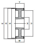 Koło pasowe PBD44L075 SIT