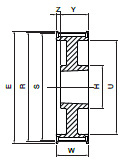 Koło pasowe PBD44L100 SIT