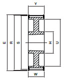 Koło pasowe PBD48L075 SIT