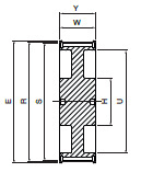 Koło pasowe ST56S14M55 SIT