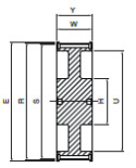 Koło pasowe ST60S14M85 SIT