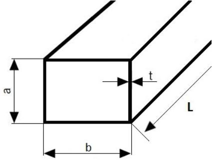 Profil stalowy zamknięty 100x80x6 długość 1000mm Profil stalowy zamknięty 100x80x6 długość 1000mm