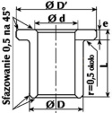 Tuleja z żelaza z kołnierzem 60x70x60/80 Ames