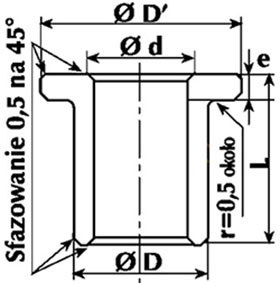 Tuleja tulejka z brązu z kołnierzem 25x30x20/35 AMES Tuleja tulejka z brązu z kołnierzem 25x30x20/35 AMES