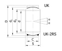 Łożysko kuliste GE-045 UK-2RS (45x68x32)