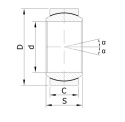 Łożysko kuliste GE-080 UK- N (80x120x55) stal nierdzewna AISI 440