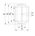 Łożysko kuliste GE-017 DO-2RS (17x30x24)