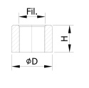 Nabka M 12x1,5 BOR1215