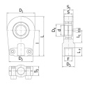 Ucho PR 40U-UK-N stal nierdzewna AISI 316