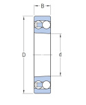 Łożysko kulkowe wahliwe 2208 SKC3 NTN 40x80x23