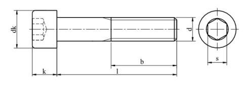 M10x30 Śruby imbusowe ocynk 8.8 DIN 912 PG 3szt. M10x30 Śruby imbusowe ocynk 8.8 DIN 912 PG 3szt.