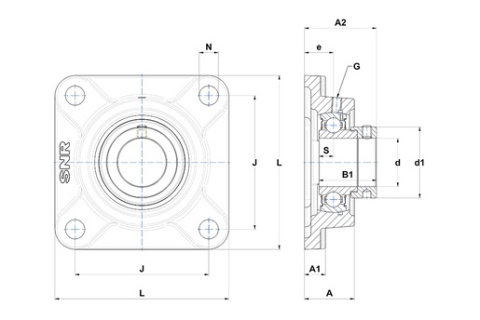 Zespół z oprawą żeliwną FY 35 TF/VA228 SKF Zespół z oprawą żeliwną FY 35 TF/VA228 SKF